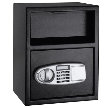 Digital Deposit Safe Box Depository with Front Drop for Jewelry and Cash, Black at Gallery Canada