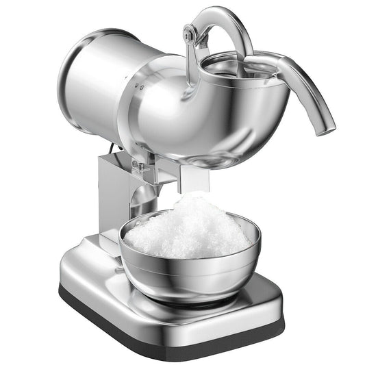440 lbs Electric Ice Shaver Machine Snow Cone Maker, Silver at Gallery Canada