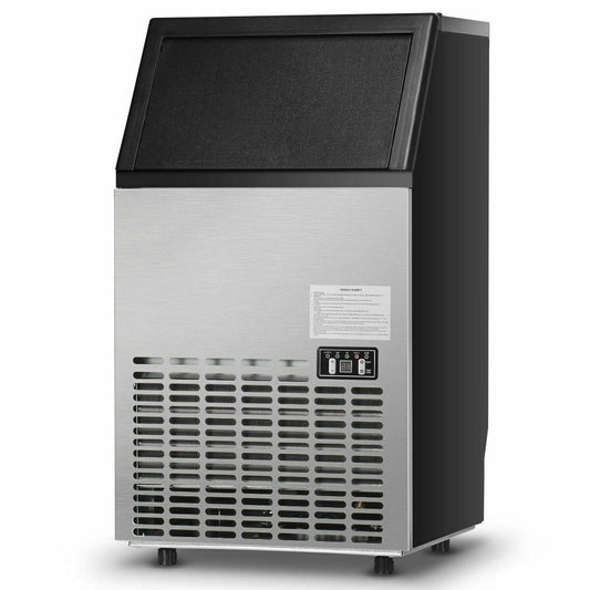 Portable Built-In Stainless Steel Commercial Ice Maker, Black Ice Makers Black at Gallery Canada