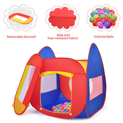 Portable Kid Play House Toy Tent with 100 Balls, Multicolor - Gallery Canada