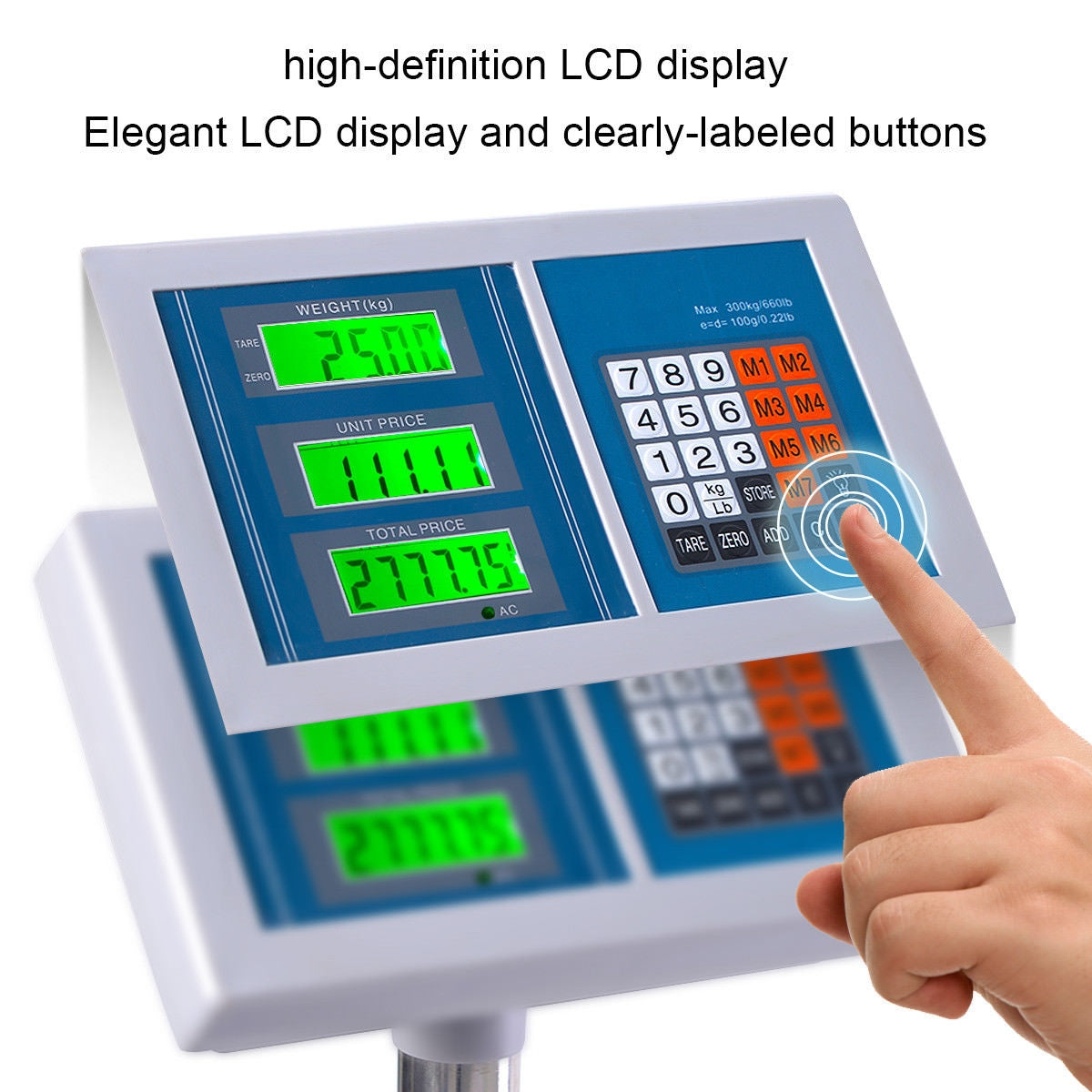 660 lbs Weight Computing Digital Floor Platform Scale, White Kitchen Tools at Gallery Canada