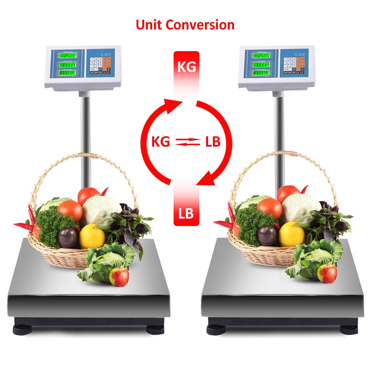 660 lbs Weight Computing Digital Floor Platform Scale, White Kitchen Tools at Gallery Canada