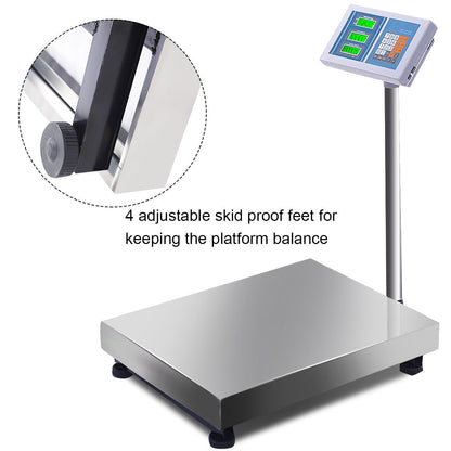 660 lbs Weight Computing Digital Floor Platform Scale, White Kitchen Tools at Gallery Canada