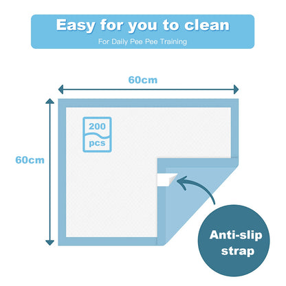 200 Pieces 24 x 24 Inch Pet Wee Pee Piddle Pad, Light Blue Dog Supplies at Gallery Canada