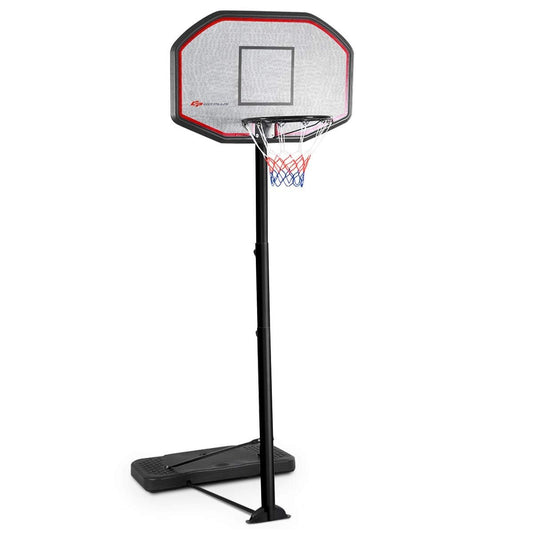 43 Inch Indoor Outdoor Height Adjustable Basketball Hoop, Black - Gallery Canada