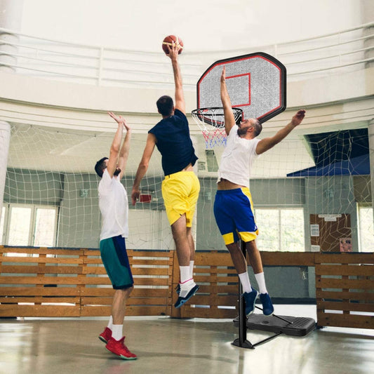 43 Inch Indoor Outdoor Height Adjustable Basketball Hoop, Black - Gallery Canada