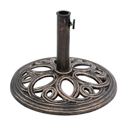 23-lbs 17 3/4 Inch Round Umbrella Base Stand, Bronze Outdoor Umbrella Bases Bronze at Gallery Canada