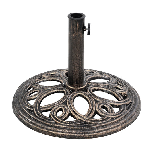23-lbs 17 3/4 Inch Round Umbrella Base Stand, Bronze Outdoor Umbrella Bases Bronze at Gallery Canada