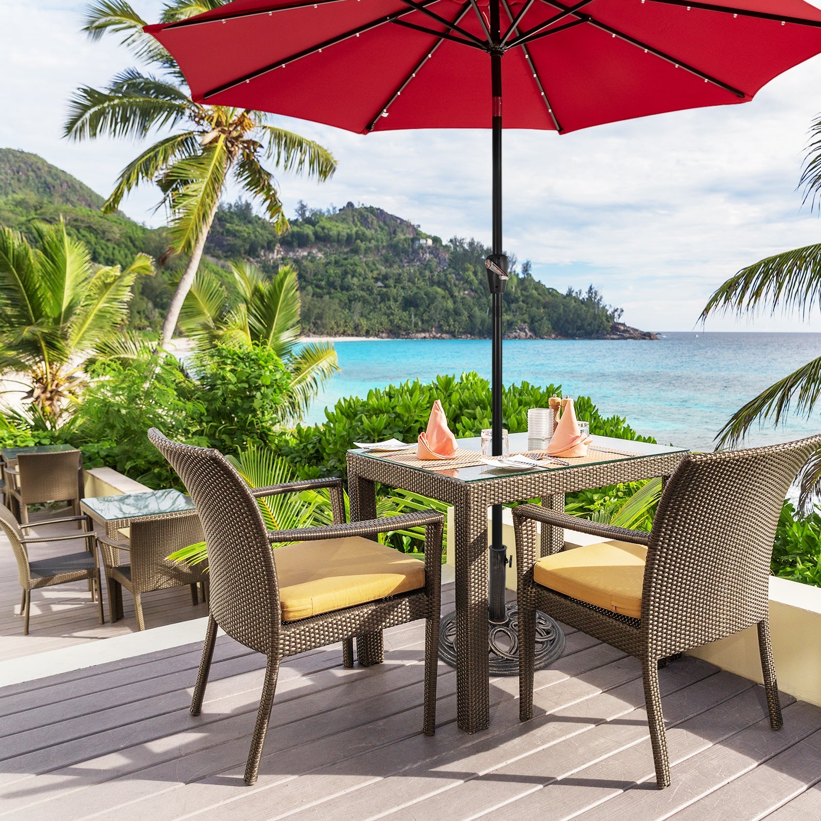 23-lbs 17 3/4 Inch Round Umbrella Base Stand, Bronze Outdoor Umbrella Bases at Gallery Canada