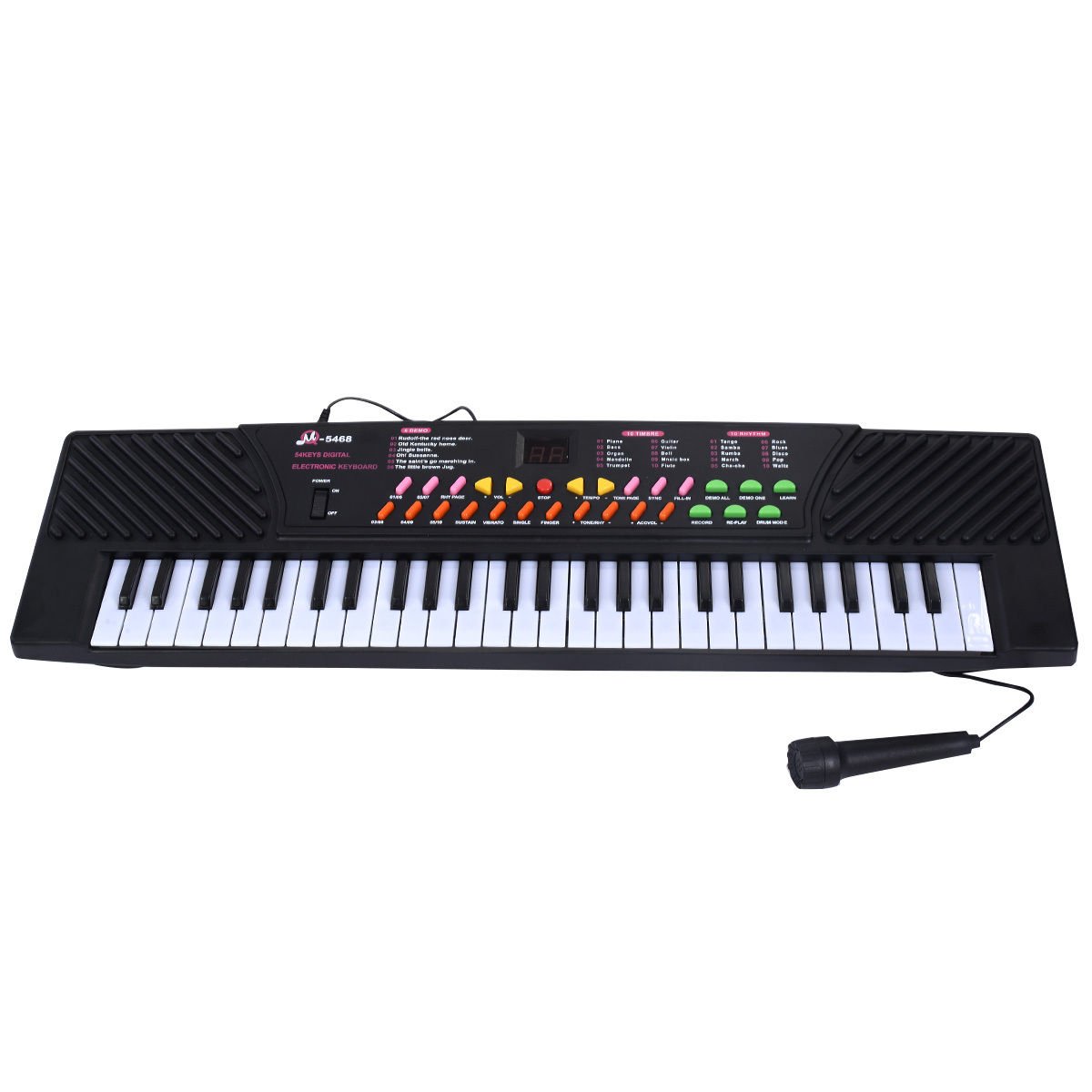 54 Keys Kids Electronic Music Piano, Black at Gallery Canada
