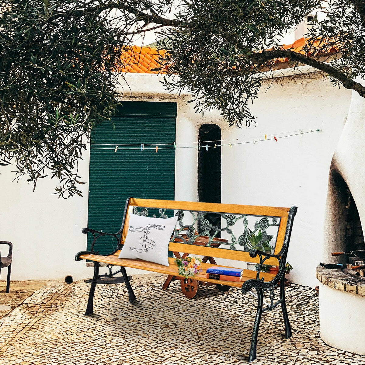 49 1/2 Inch Patio Park Garden Porch Chair Bench Outdoor Benches at Gallery Canada