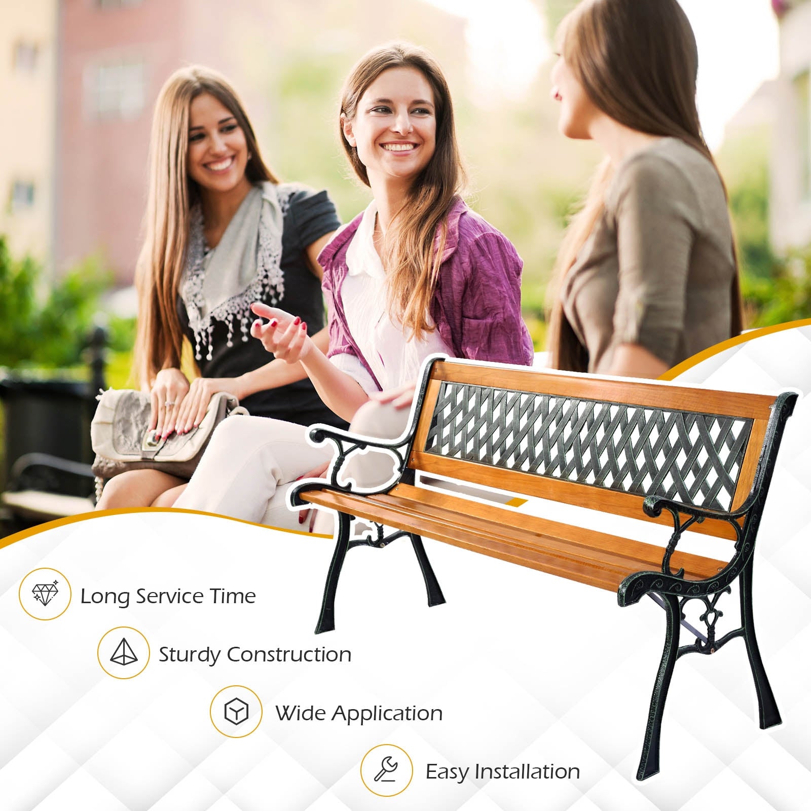 Outdoor Cast Iron Patio Bench Outdoor Benches at Gallery Canada