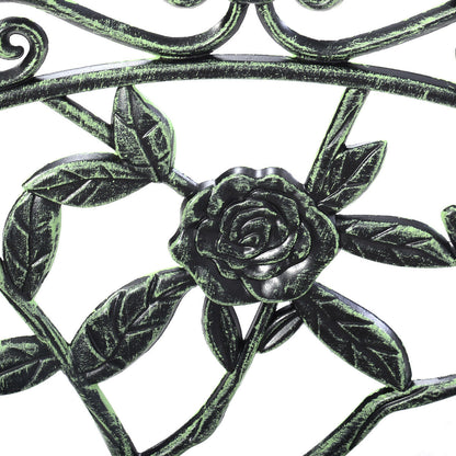 Outdoor Cast Aluminum Patio Bench Antique Rose, Green Outdoor Benches at Gallery Canada