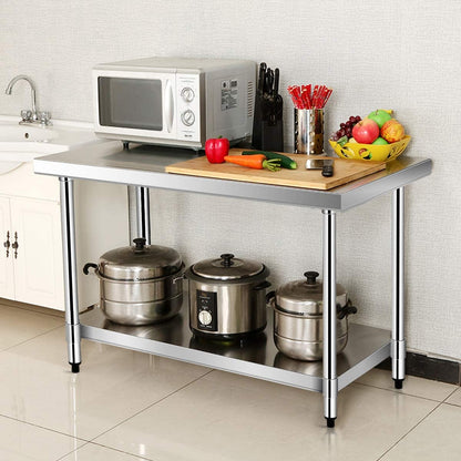24 x 36 Inch Stainless Steel Commercial Kitchen Food Prep Table, Silver Kitchen Tools at Gallery Canada