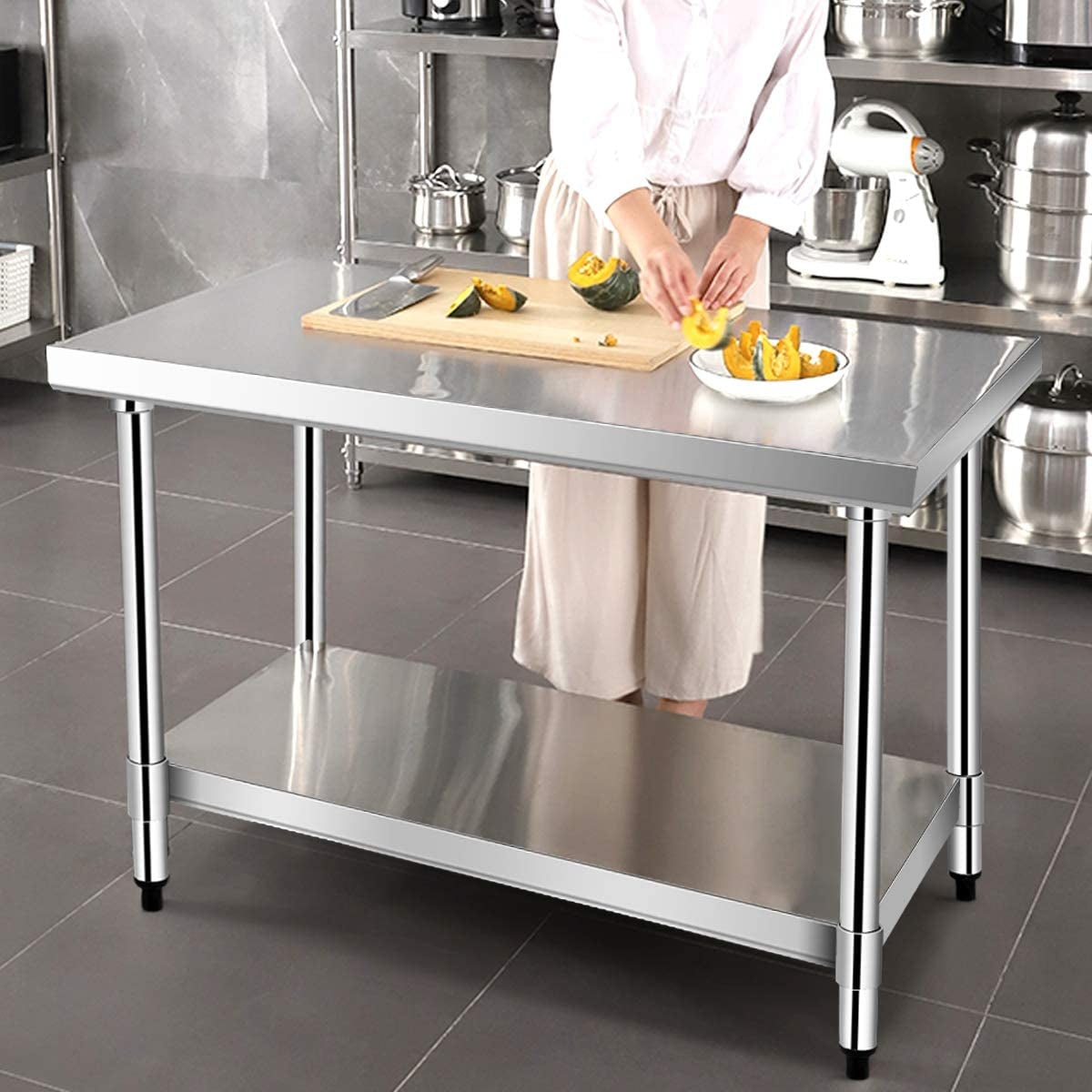 24 x 36 Inch Stainless Steel Commercial Kitchen Food Prep Table, Silver Kitchen Tools at Gallery Canada