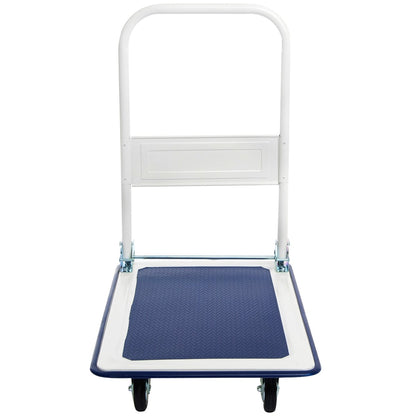 330 lbs Platform Cart Dolly Foldable Warehouse Push Hand Truck, Light Blue Garages at Gallery Canada