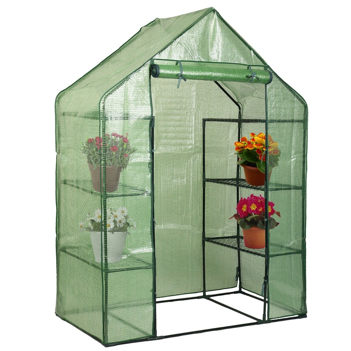 Mini Portable 4 Tier 8 Shelves Walk-in Plant Greenhouse, Green at Gallery Canada