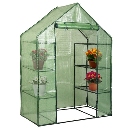 Mini Portable 4 Tier 8 Shelves Walk-in Plant Greenhouse, Green - Gallery Canada