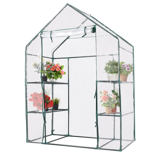 Portable Outdoor 4 Shelves Greenhouse, Transparent