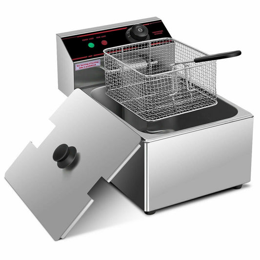 1700W Single Electric Deep Fryer with Basket Scoop Unit - Gallery Canada
