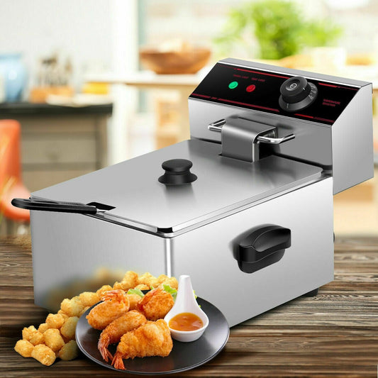 1700W Single Electric Deep Fryer with Basket Scoop Unit - Gallery Canada