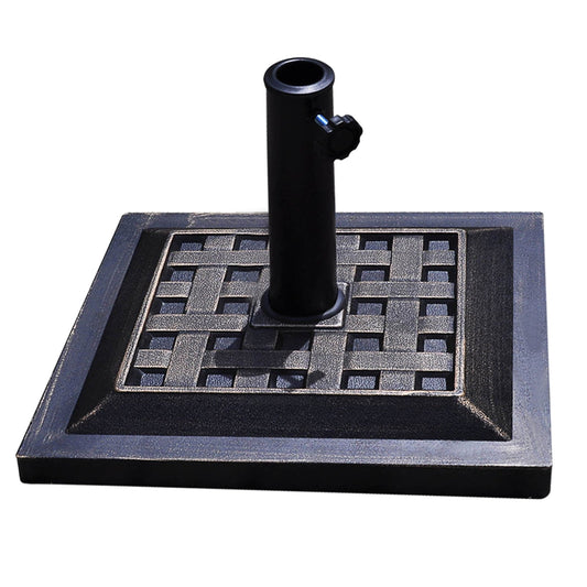 17.5 Inch Heavy Duty Square Umbrella Base Stand of 30 lbs for Outdoor, Bronze - Gallery Canada