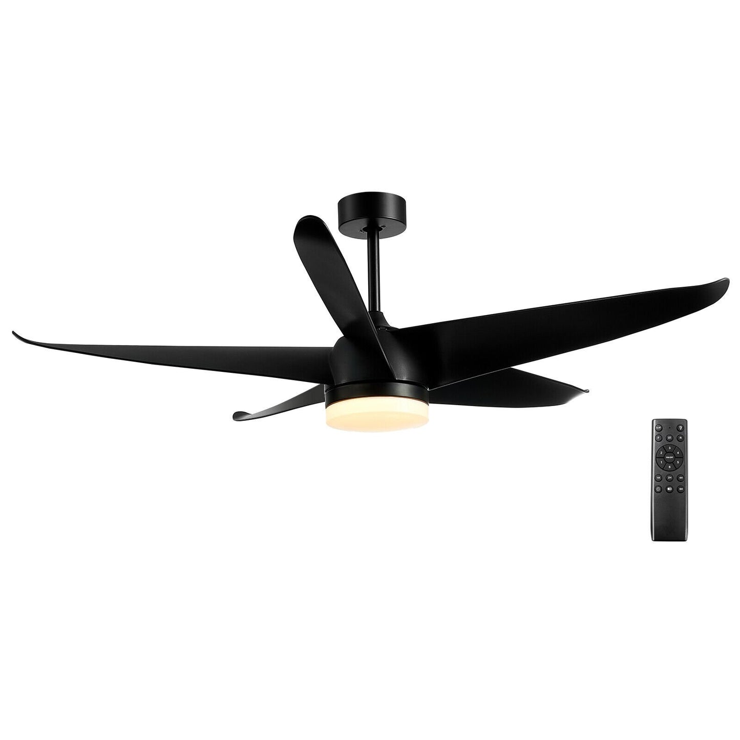 60 Inch Reversible Ceiling Fan with Light, Black at Gallery Canada