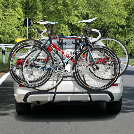 3-Bike Trunk Mounted Bike Rack for Sedan Hatchback Minivan SUV, Black - Gallery Canada