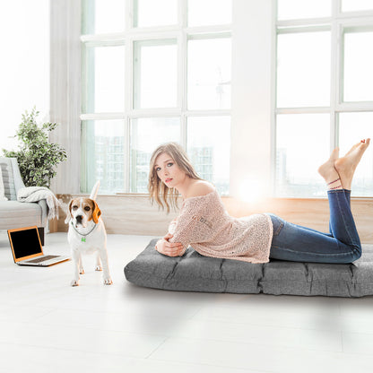 14-Position Adjustable Folding Gaming Sofa, Gray Floor Chairs at Gallery Canada