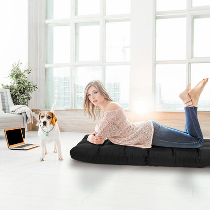 14-Position Adjustable Folding Gaming Sofa, Black Floor Chairs at Gallery Canada