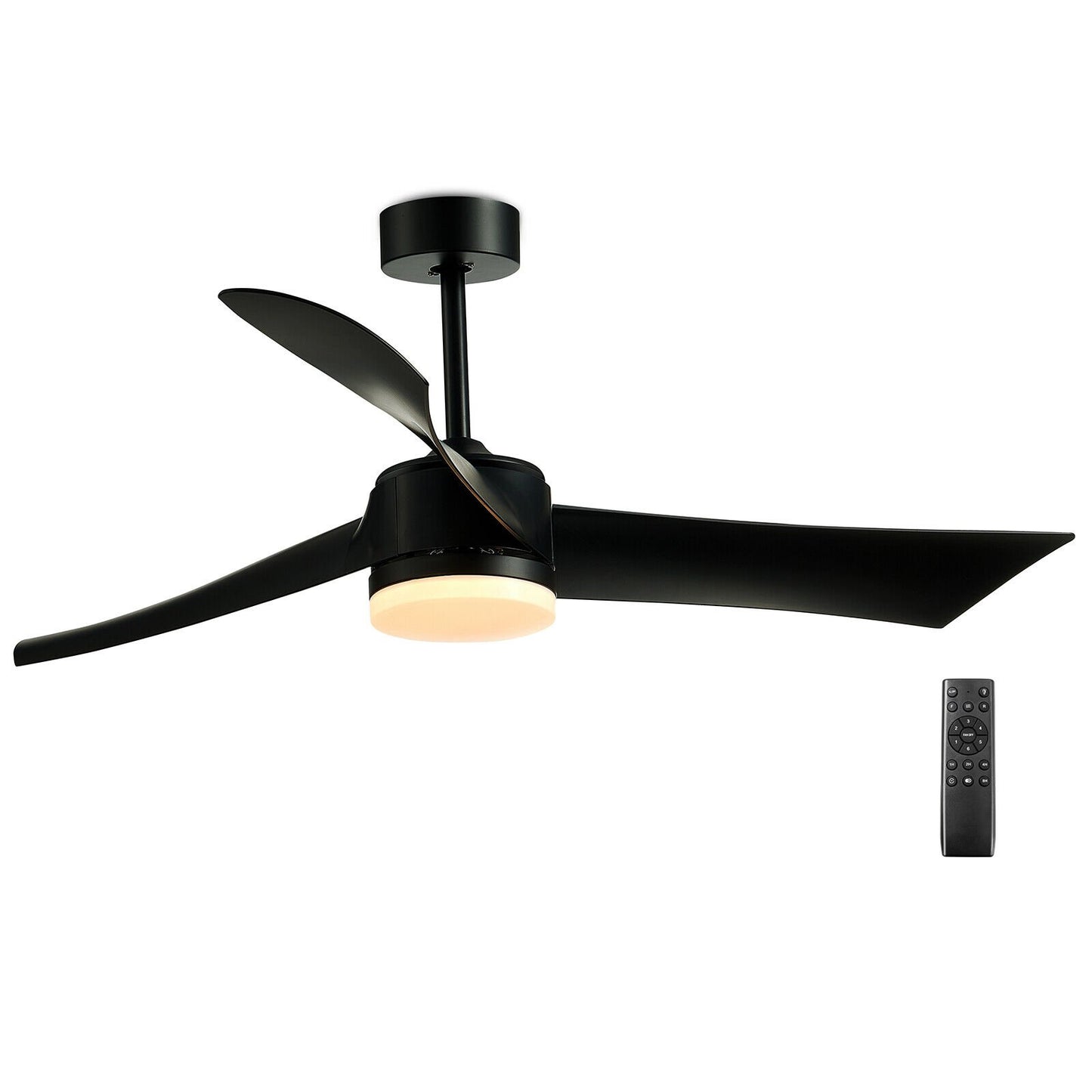 52 Inch Reversible Ceiling Fan with Light, Black at Gallery Canada