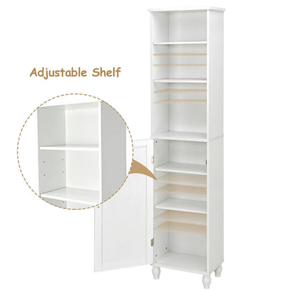 Bathroom Tower Storage Shelving Display Cabinet, White - Gallery Canada