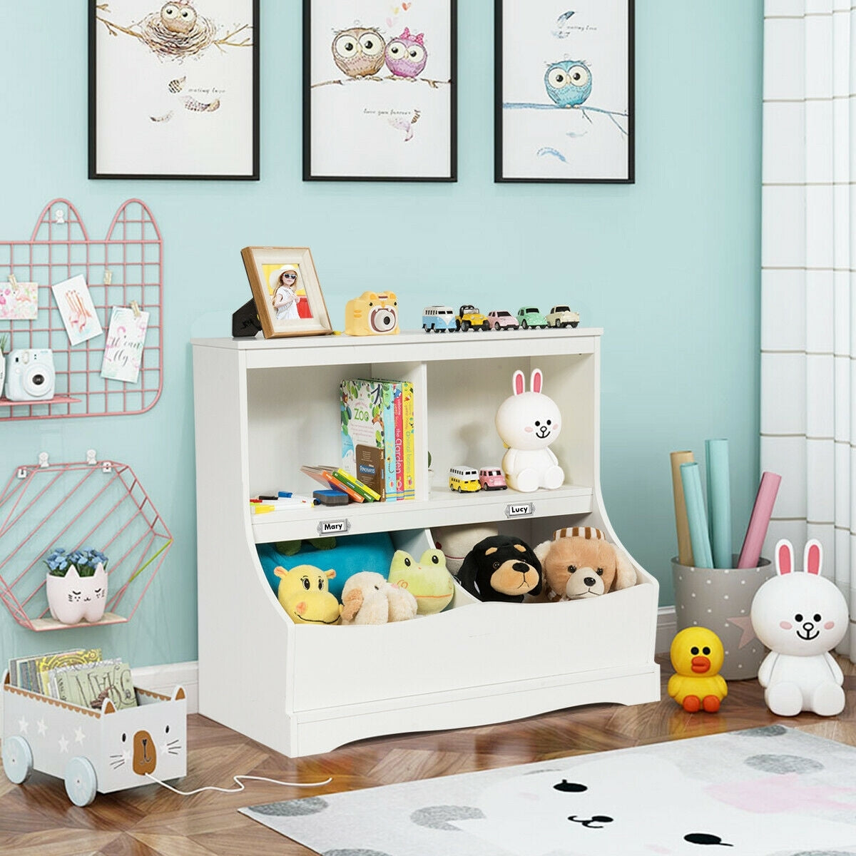3-Tier Kids Bookcase Storage Organizer, White Kids Storage at Gallery Canada
