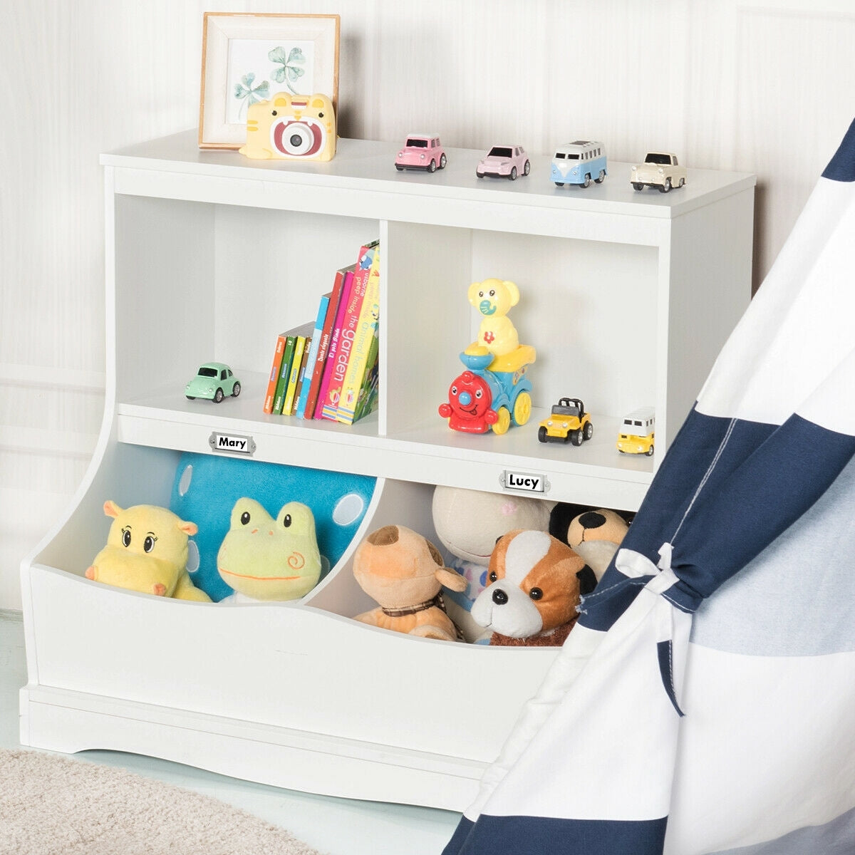 3-Tier Kids Bookcase Storage Organizer, White Kids Storage at Gallery Canada