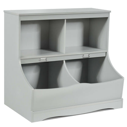 3-Tier Kids Bookcase Storage Organizer, Gray Kids Storage at Gallery Canada