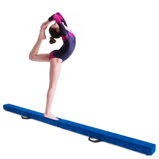7 Feet Folding Portable Floor Balance Beam, Blue Toy Sports Blue at Gallery Canada