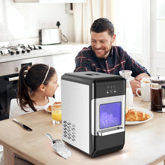 Ice Maker Countertop 44lbs Per Day with Ice Shovel and Self-Cleaning, Black - Gallery Canada