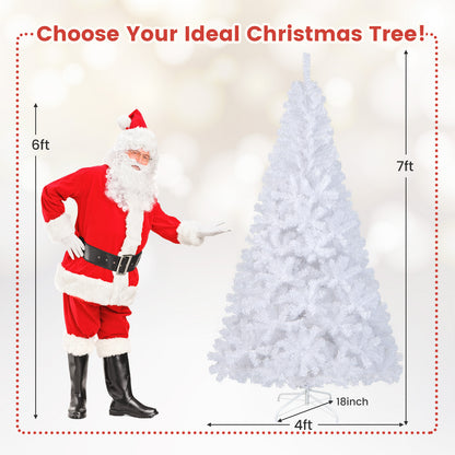 7 ft White Christmas Tree with Solid Metal Stand-7 ft, White Christmas Tree at Gallery Canada