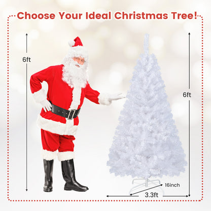 6 ft White Christmas Tree with Solid Metal Stand-6 ft, White Christmas Tree at Gallery Canada