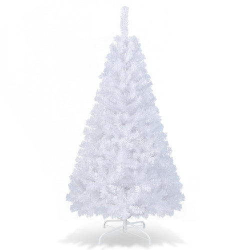 6 ft Christmas Tree, Solid Metal Stand, White