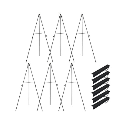 166 CM Metal Easel Stand Set, 6-Pack, Black Art Easels Black at Gallery Canada