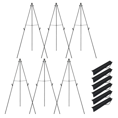 166 CM Metal Easel Stand Set, 6-Pack, Black Art Easels Black at Gallery Canada