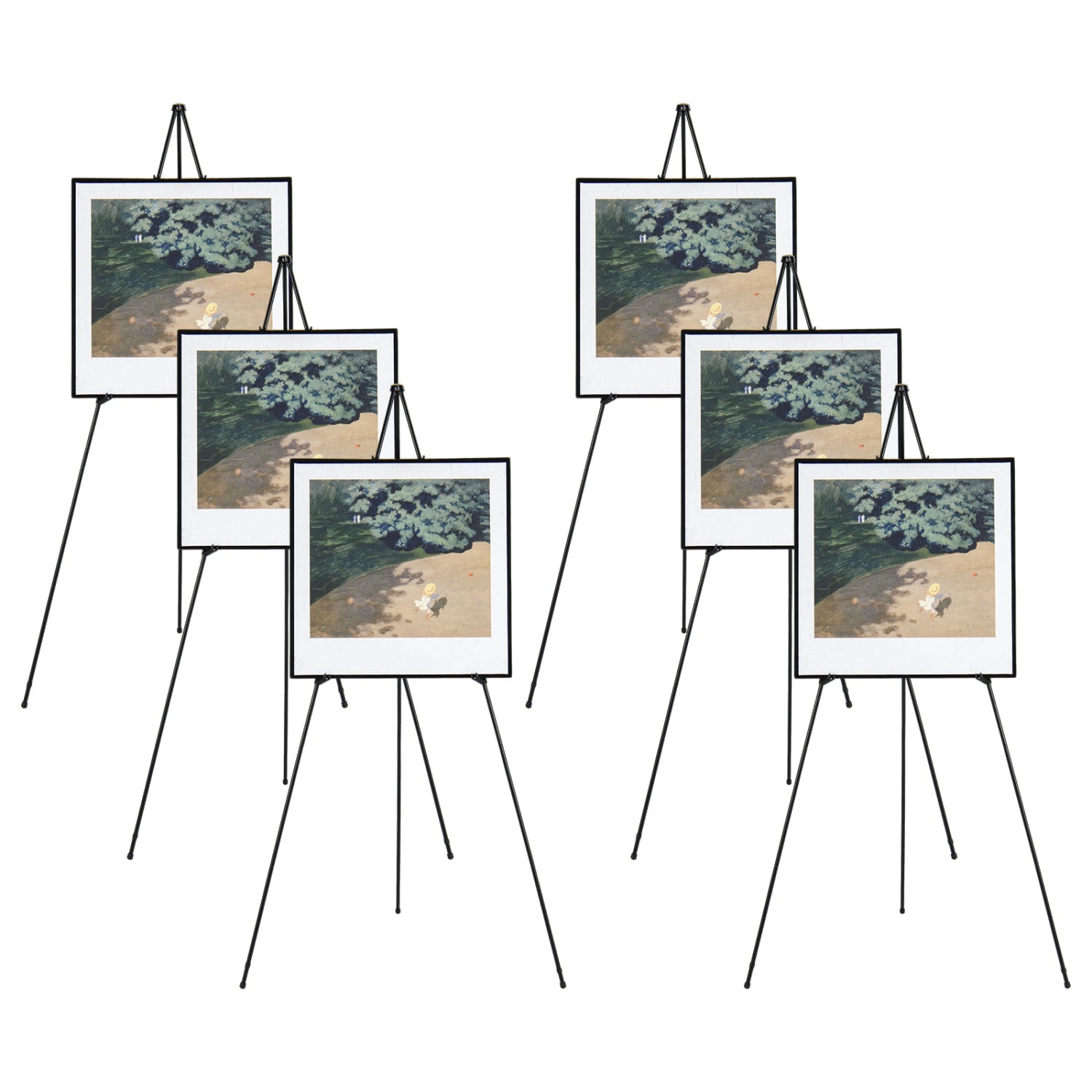 166 CM Metal Easel Stand Set, 6-Pack, Black Art Easels at Gallery Canada