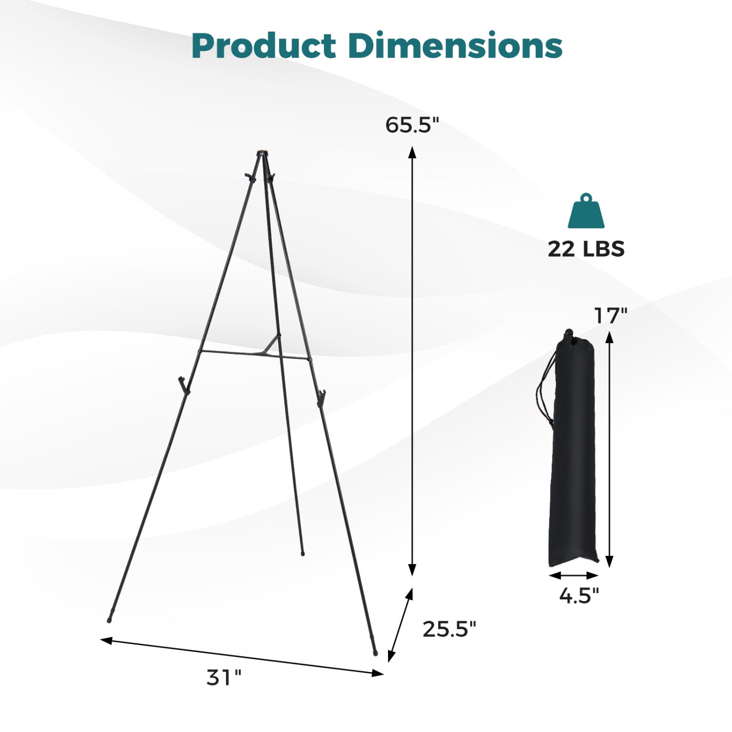 166 CM Metal Easel Stand Set, 6-Pack, Black Art Easels at Gallery Canada