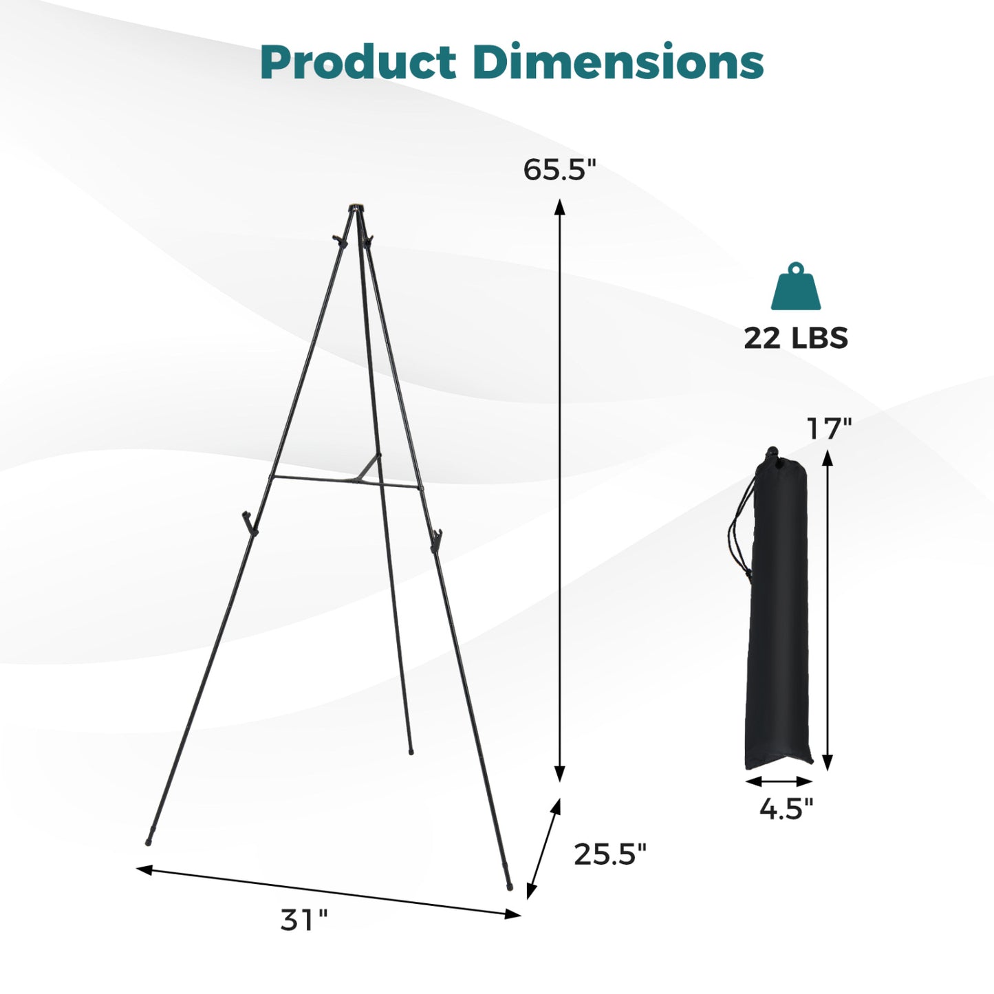 166 CM Metal Easel Stand Set, 6-Pack, Black Art Easels at Gallery Canada