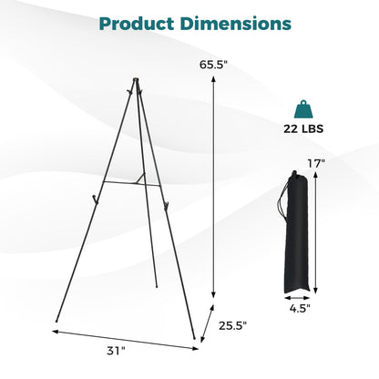 166 CM Metal Easel Stand Set, 6-Pack, Black Art Easels at Gallery Canada