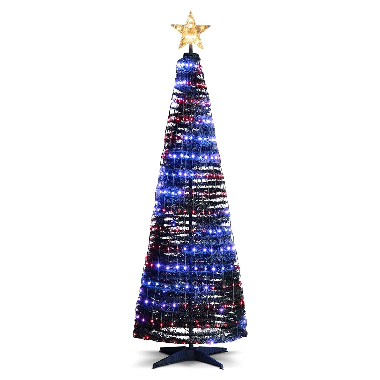 6.2 Feet Pop-up Lighted Christmas Tree with 282 RGB LED Lights, Green Christmas Tree Green at Gallery Canada