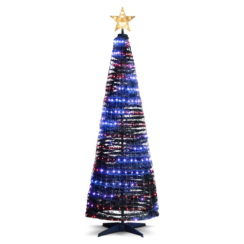 6.2 Feet Pop-up Lighted Christmas Tree with 282 RGB LED Lights, Green