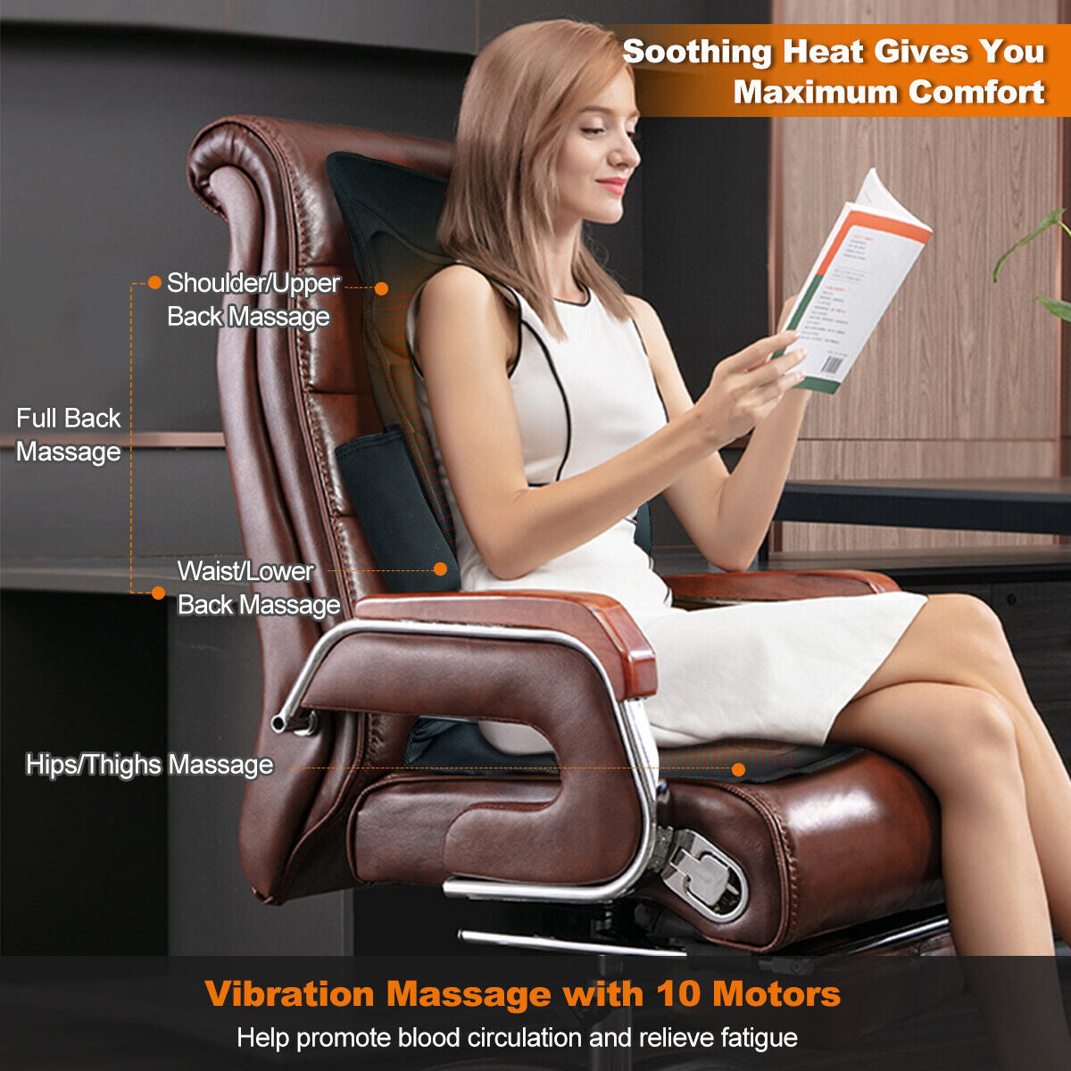 Foldable Full Body Massage Mat with 10 Vibration Motors, Black Back Massager at Gallery Canada