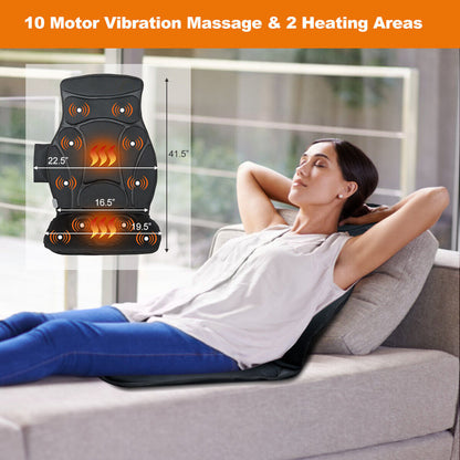Foldable Full Body Massage Mat with 10 Vibration Motors, Black Back Massager at Gallery Canada